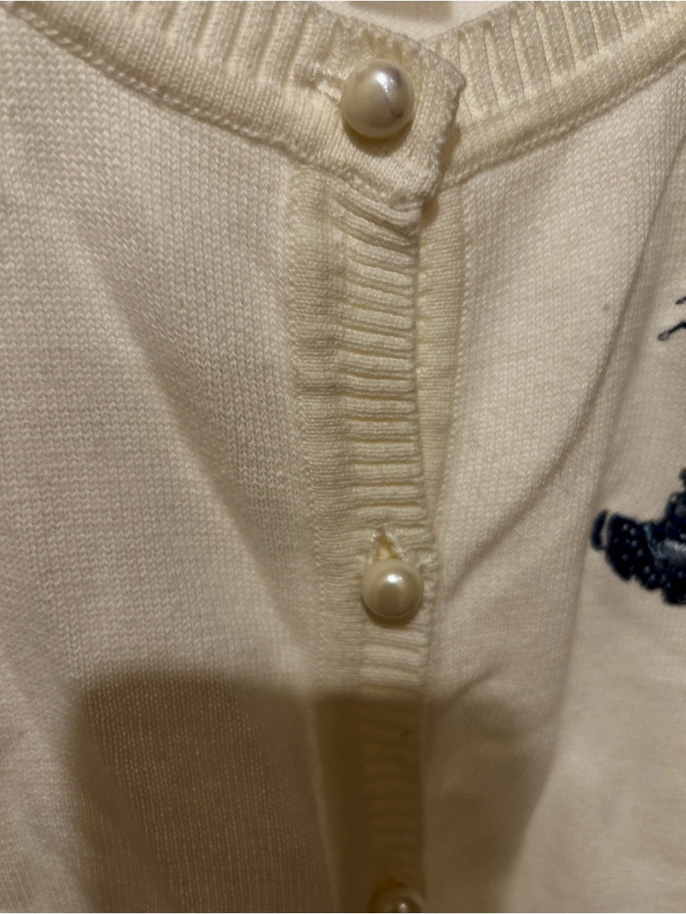 Collectif NWOT Cotton Blue Lobster & Clam Shell embroidery white US18 cardigan - Picture 5 of 15